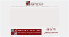 Desktop Screenshot of newbraunfelsdentalarts.com