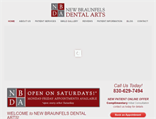 Tablet Screenshot of newbraunfelsdentalarts.com